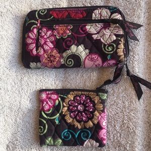 Vera Bradley Wallet/Wristlet Coin Purse Set